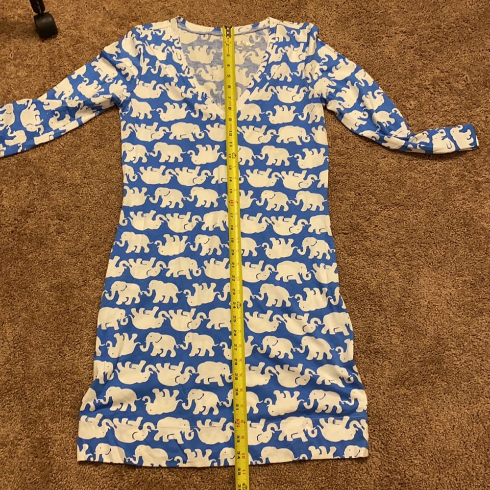 Lilly Pulitzer Blue and White Elephant Dress. - Picture 12 of 13